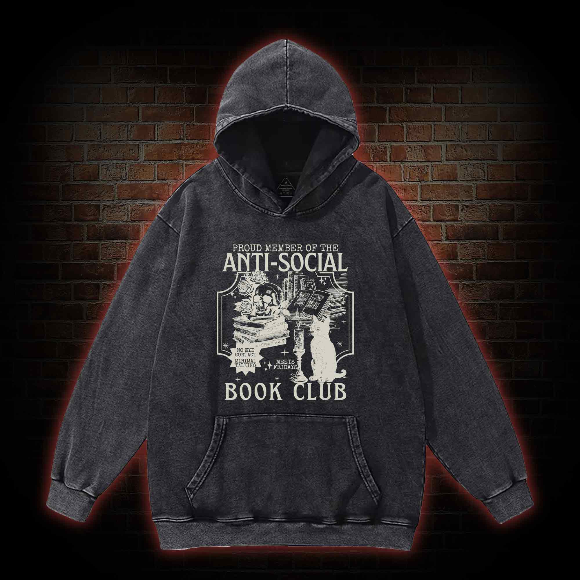 Anti-Social Book Club Washed Hoodie