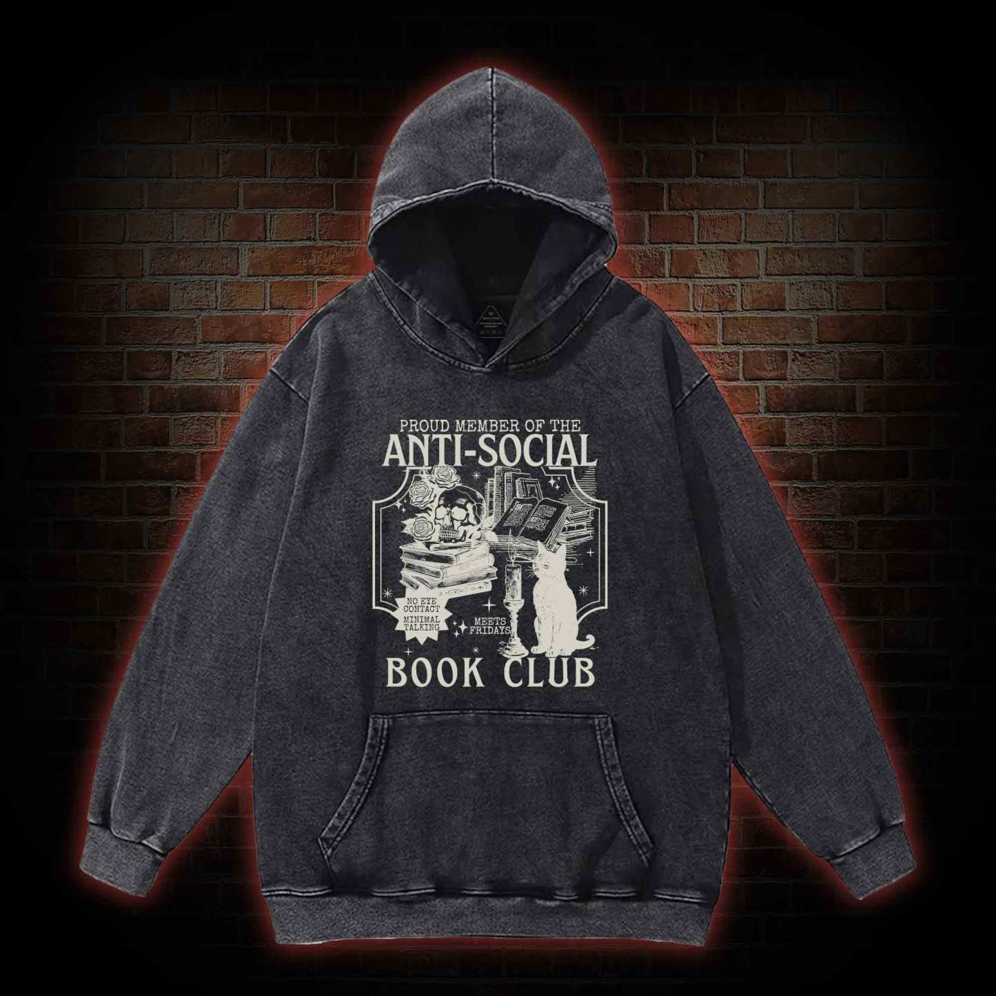 Anti-Social Book Club Washed Hoodie
