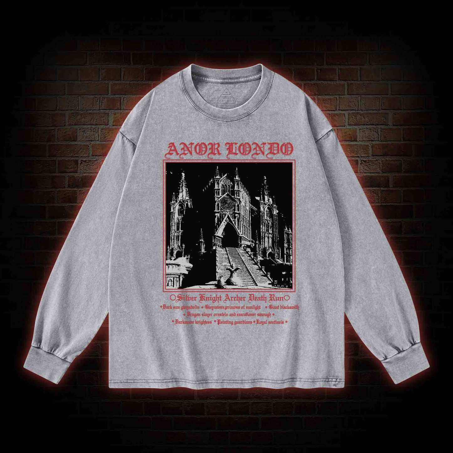 Retro Abandoned Lost City Washed Long-Sleeve T-shirt