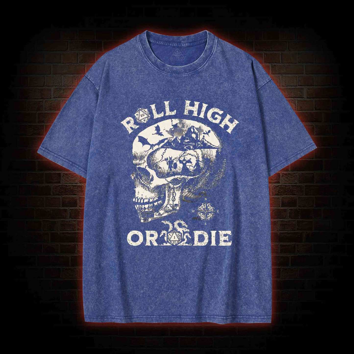 Roll High Or Die Washed T-shirt