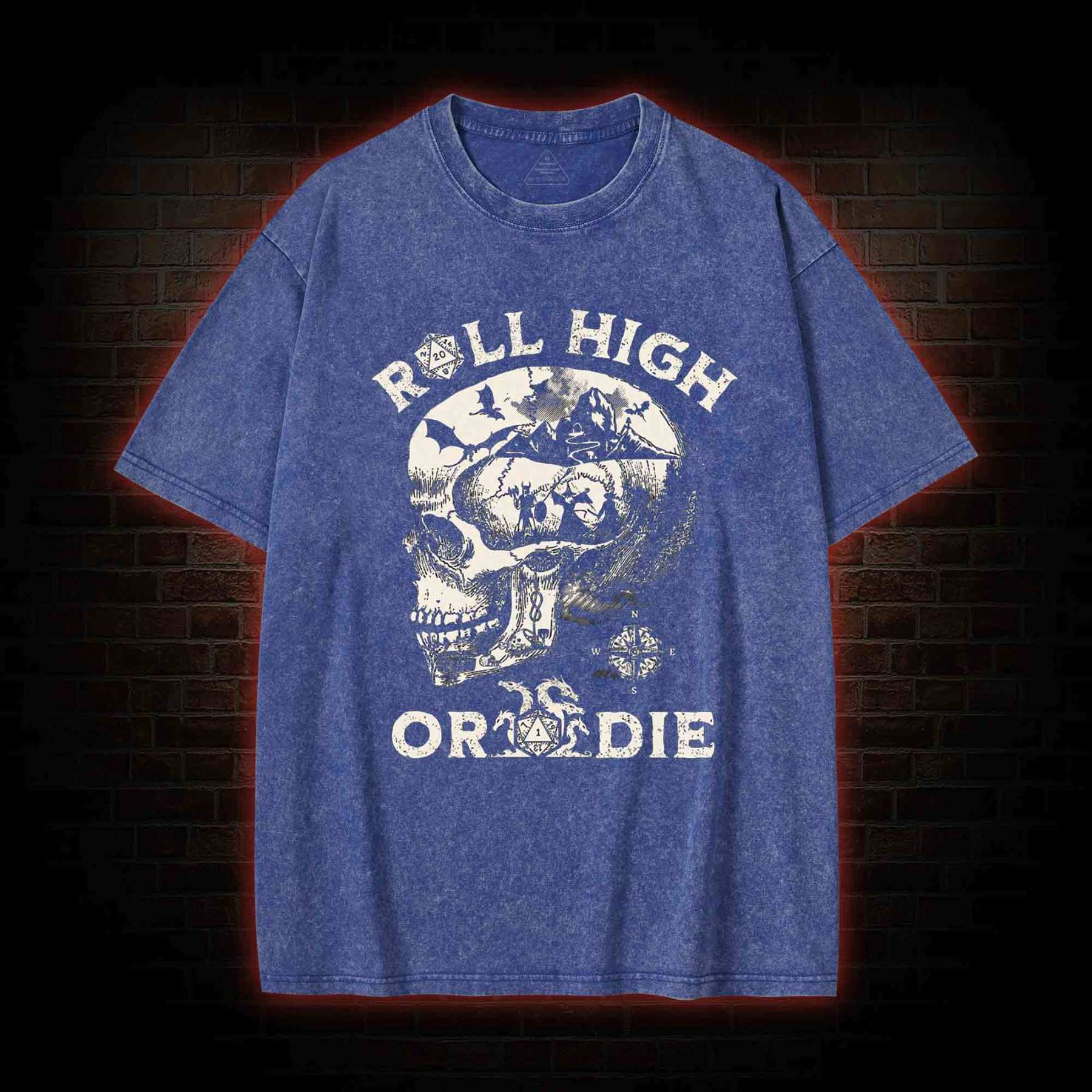 Roll High Or Die Washed T-shirt