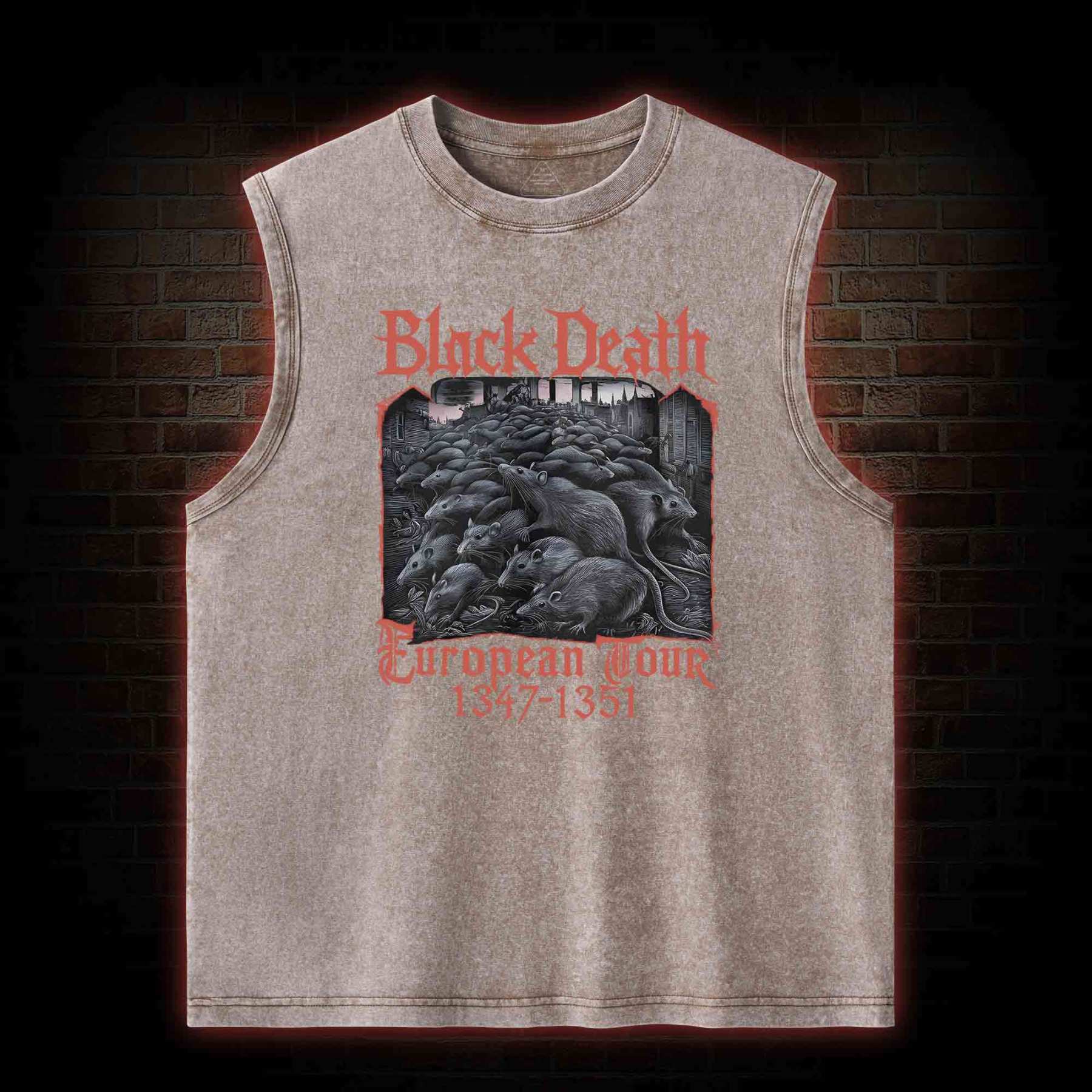 Vintage Black Death European Tour Washed Tank Top