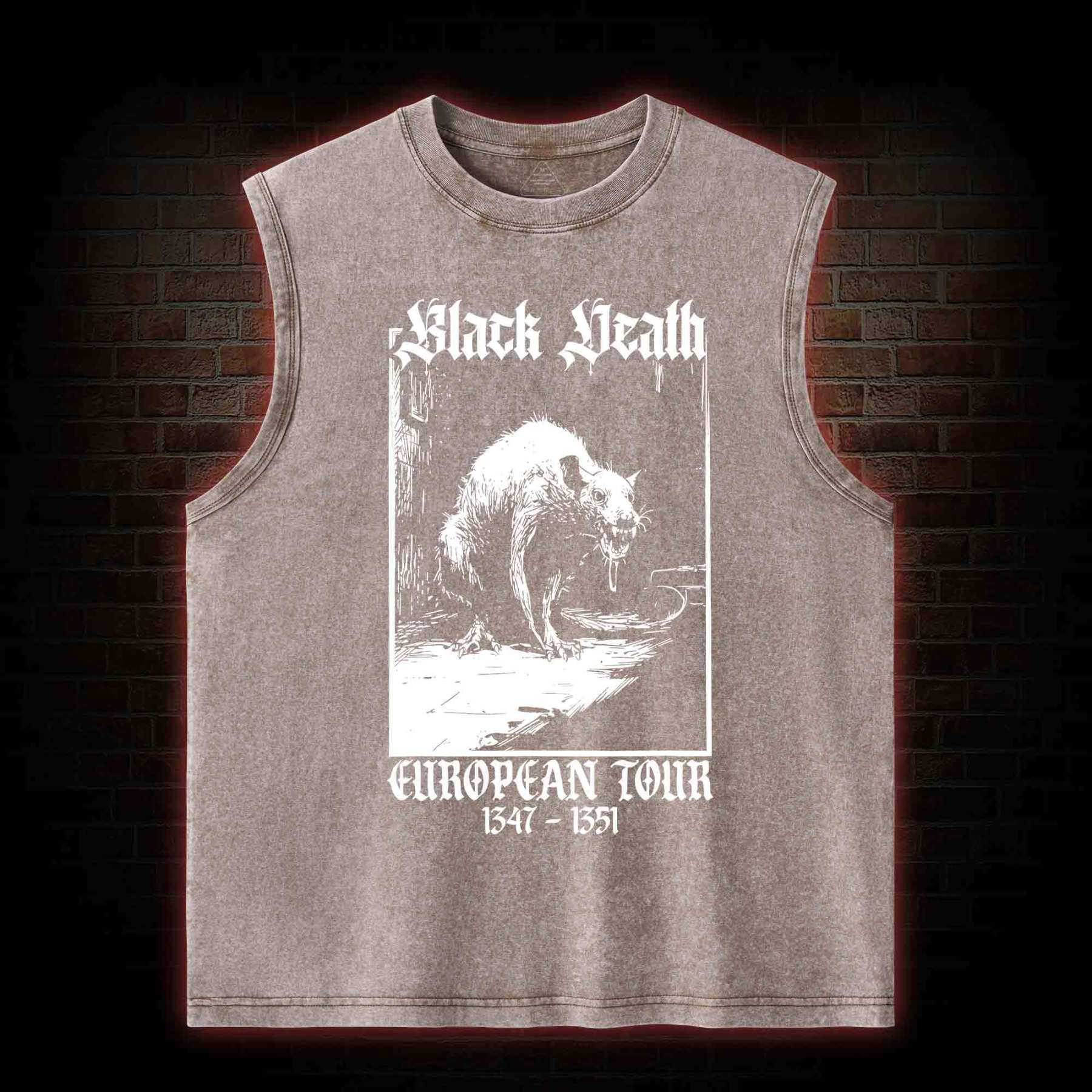 Black Death European Tour 1347-1351 Washed Tank Top