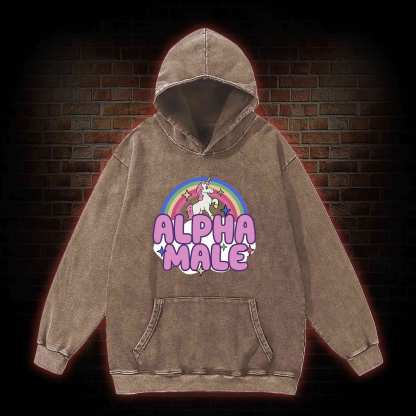 Alpha Male Washed Hoodie
