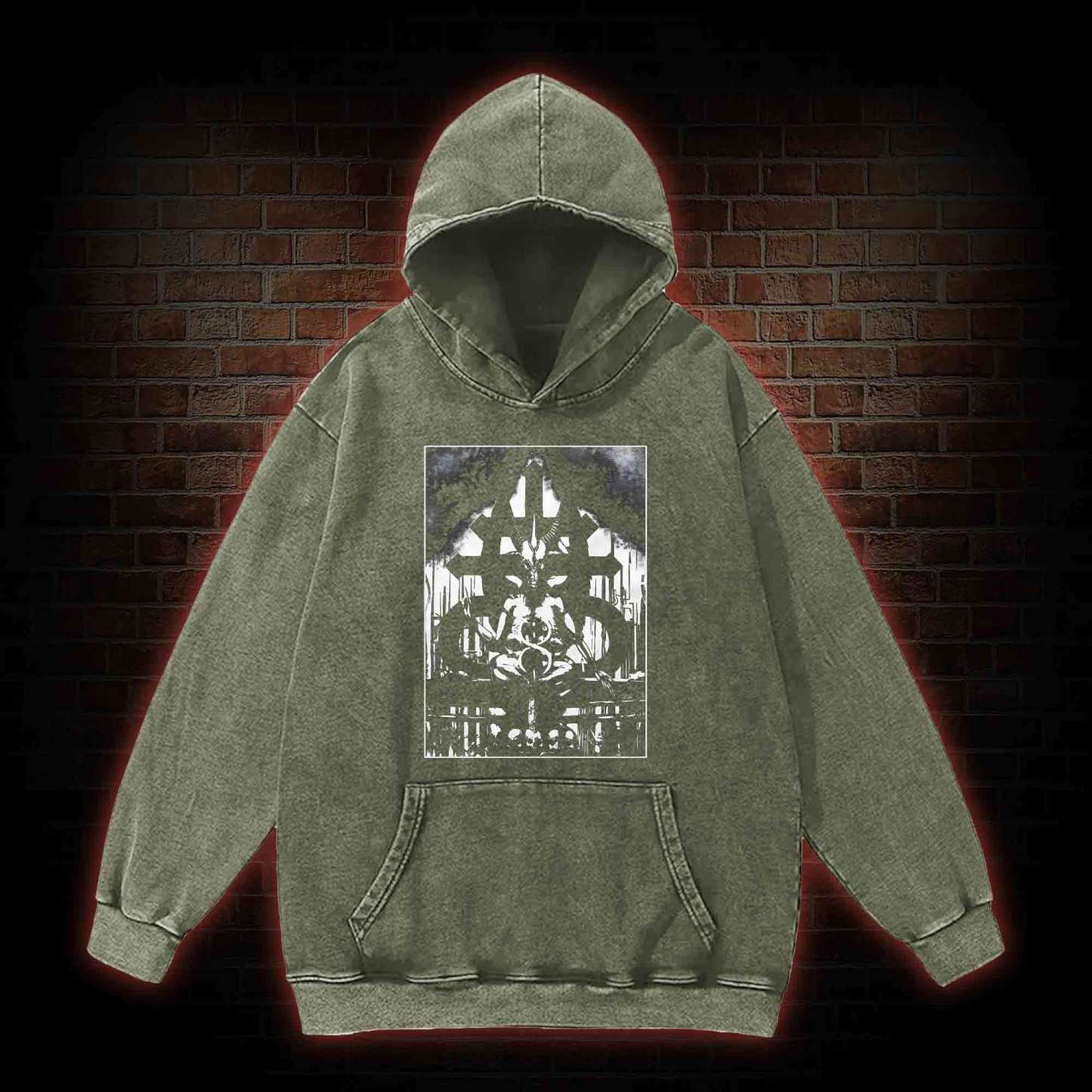 Baphomet Washed Hoodie