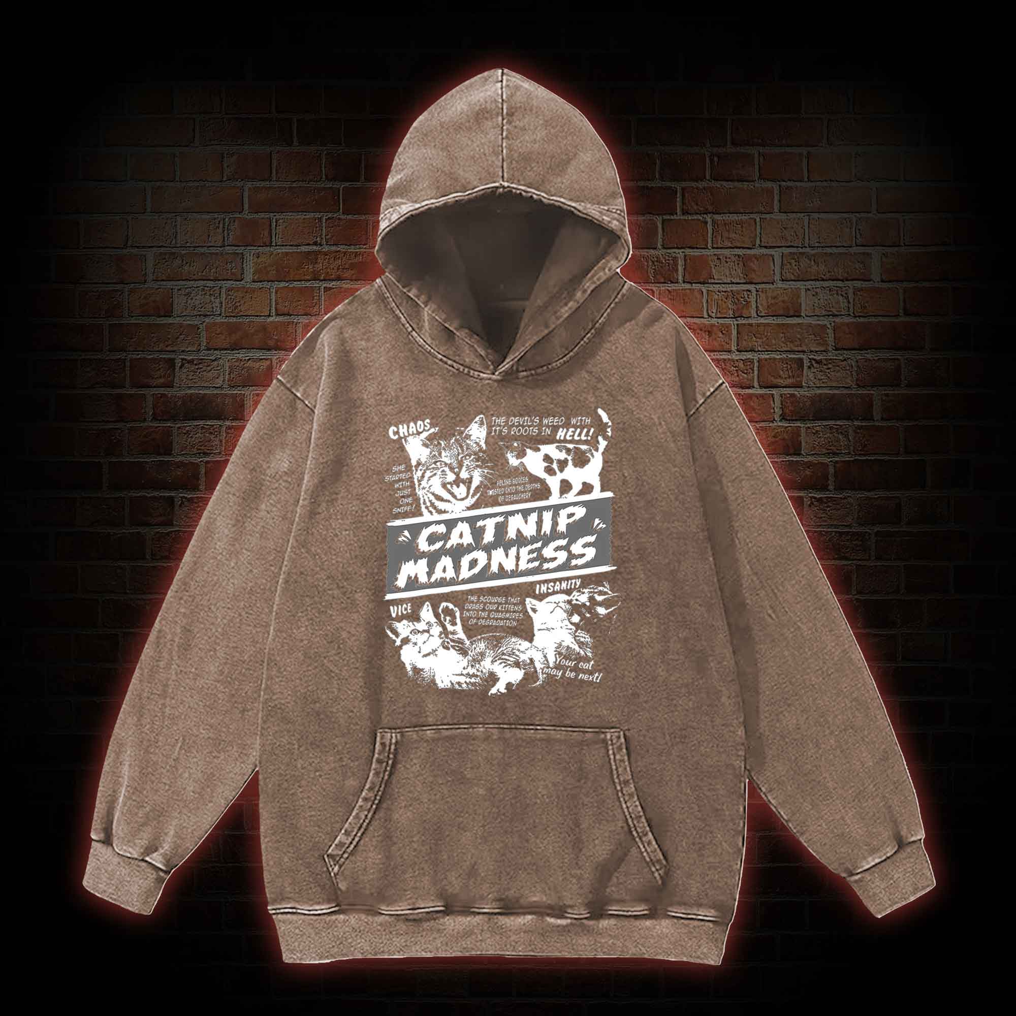 Catnip Madness Washed Hoodie