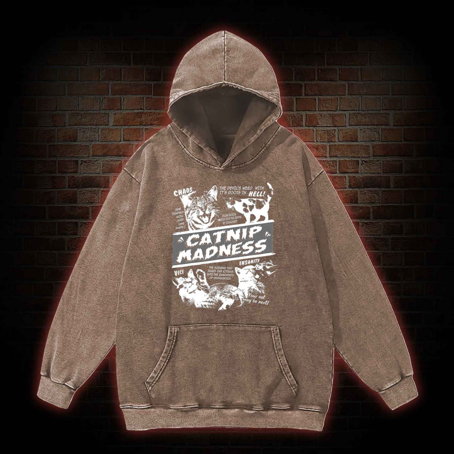 Catnip Madness Washed Hoodie