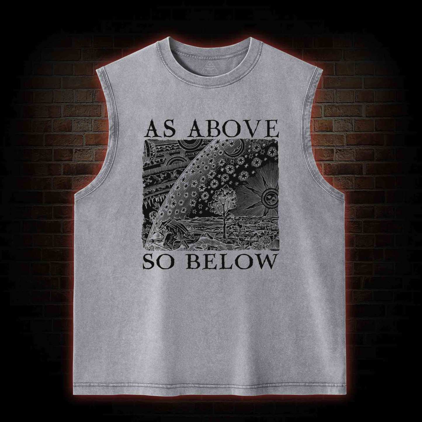 As Above So Below Washed Tank Top