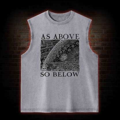As Above So Below Washed Tank Top