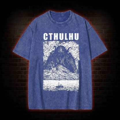 Cthulhu Summoning Washed T-shirt