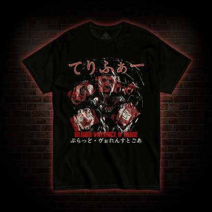 Blood Volence Crazy Clown Horror T-shirt 