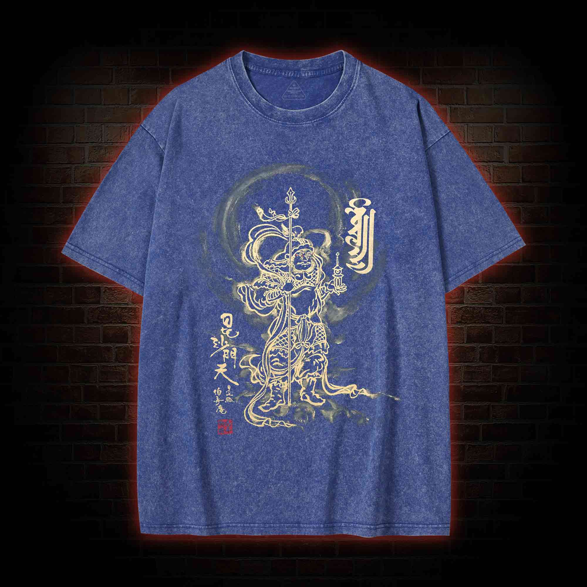 Bishamon-ten Buddhist Washed T-shirt
