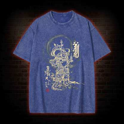 Bishamon-ten Buddhist Washed T-shirt