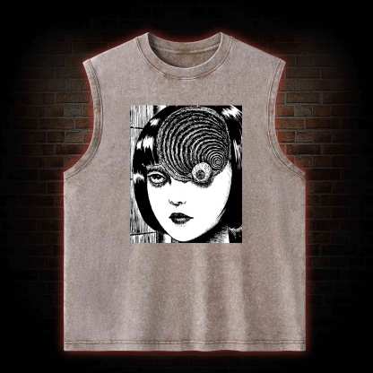 Uzumaki Eyeball Washed Tank Top
