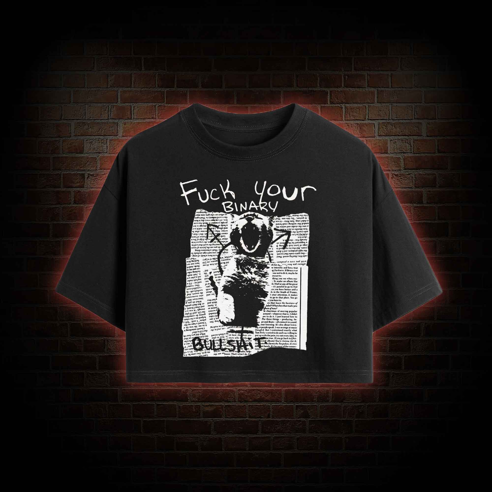 Fuck Your Binary Crop Top