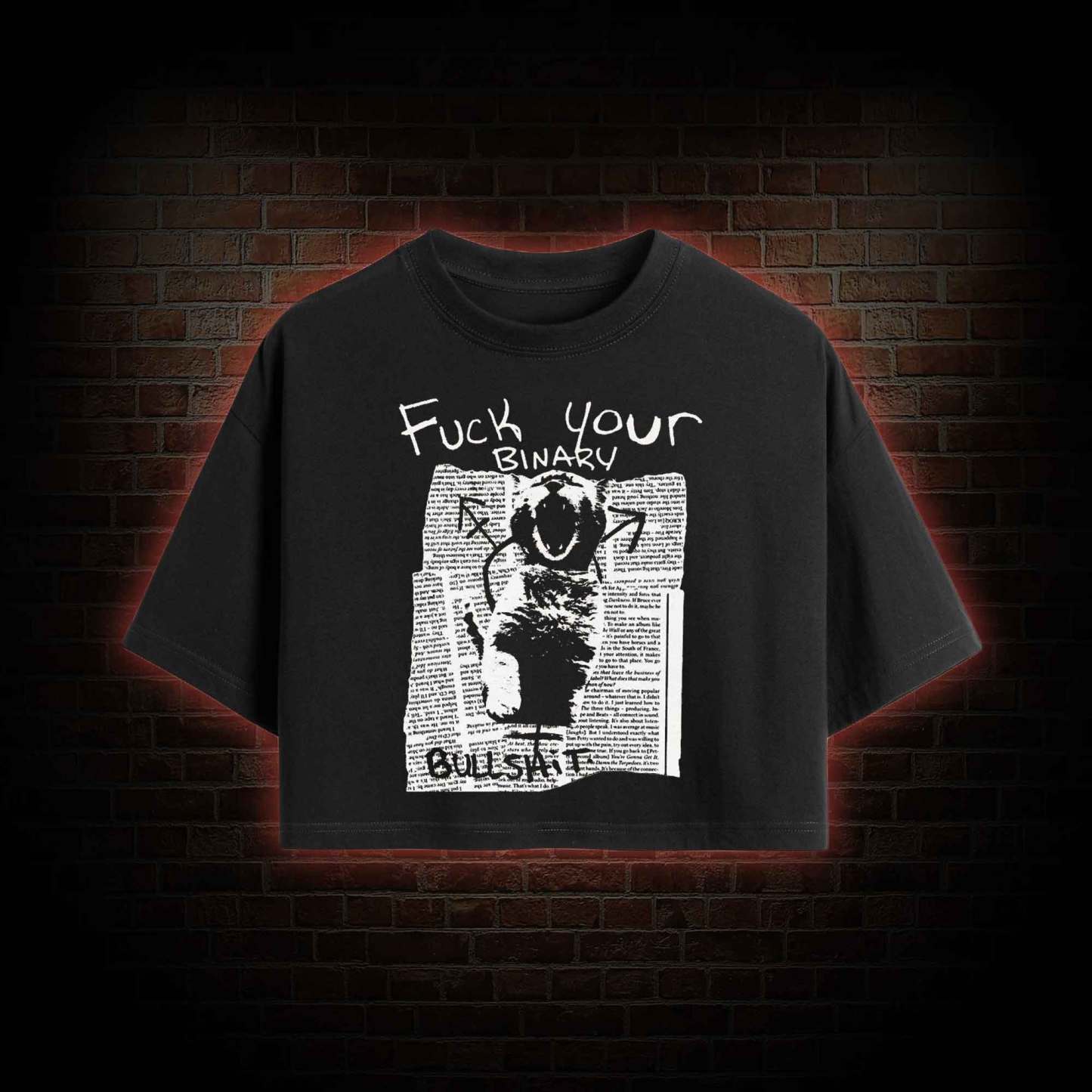 Fuck Your Binary Crop Top