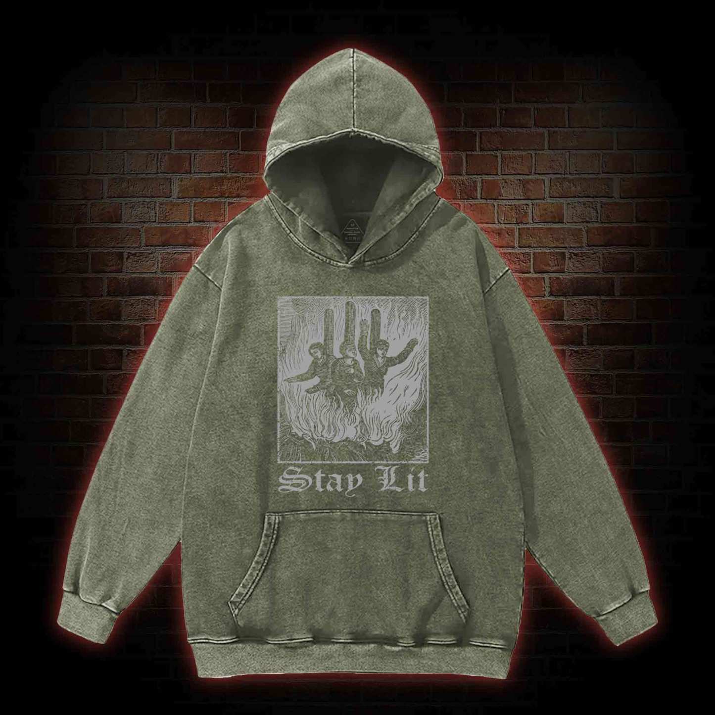 Stay Lit Washed Hoodie