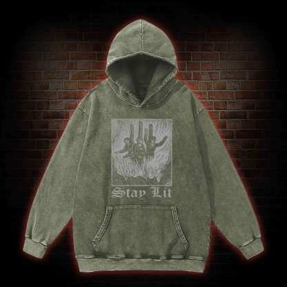 Stay Lit Washed Hoodie