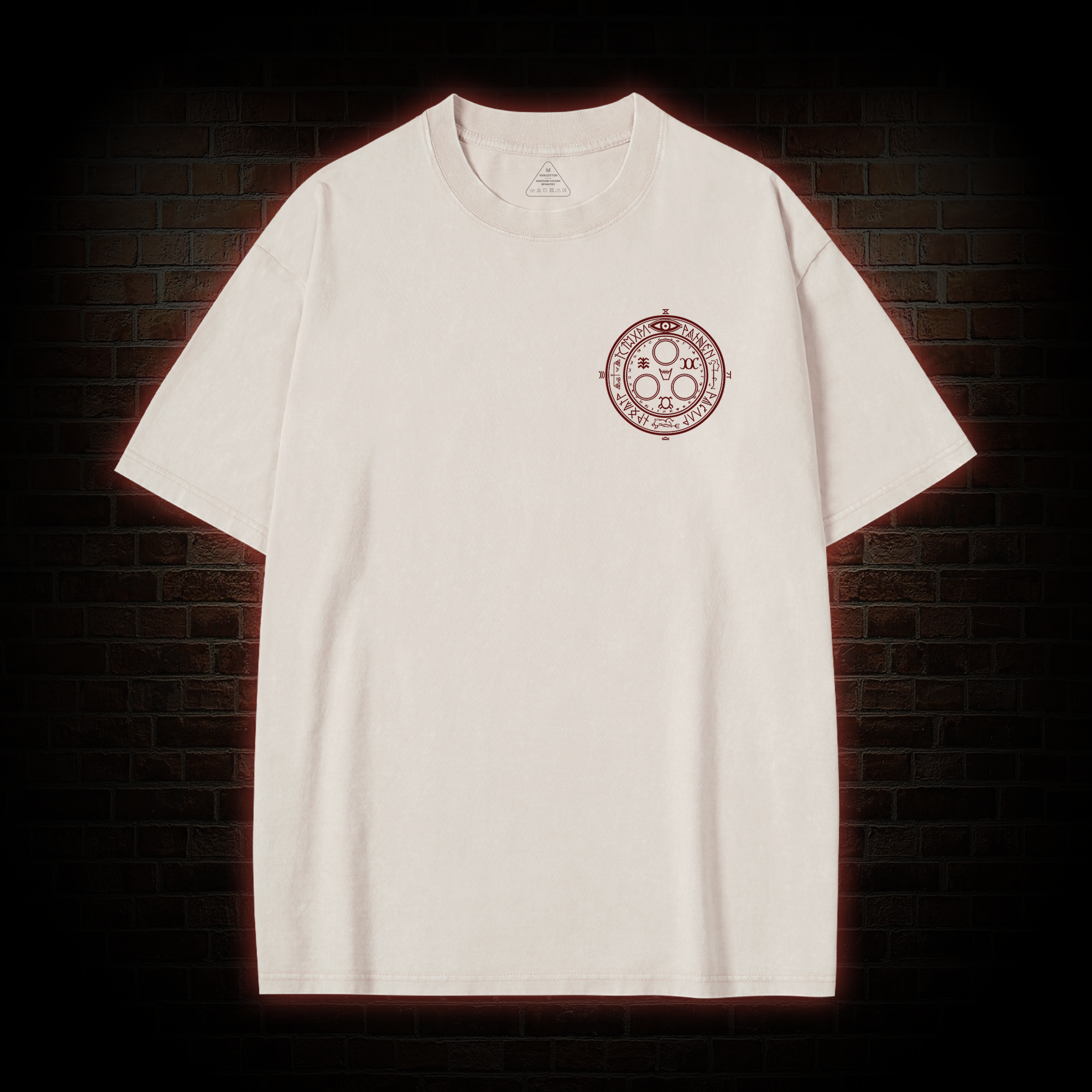 There Was a Hole Back Print Washed T-shirt