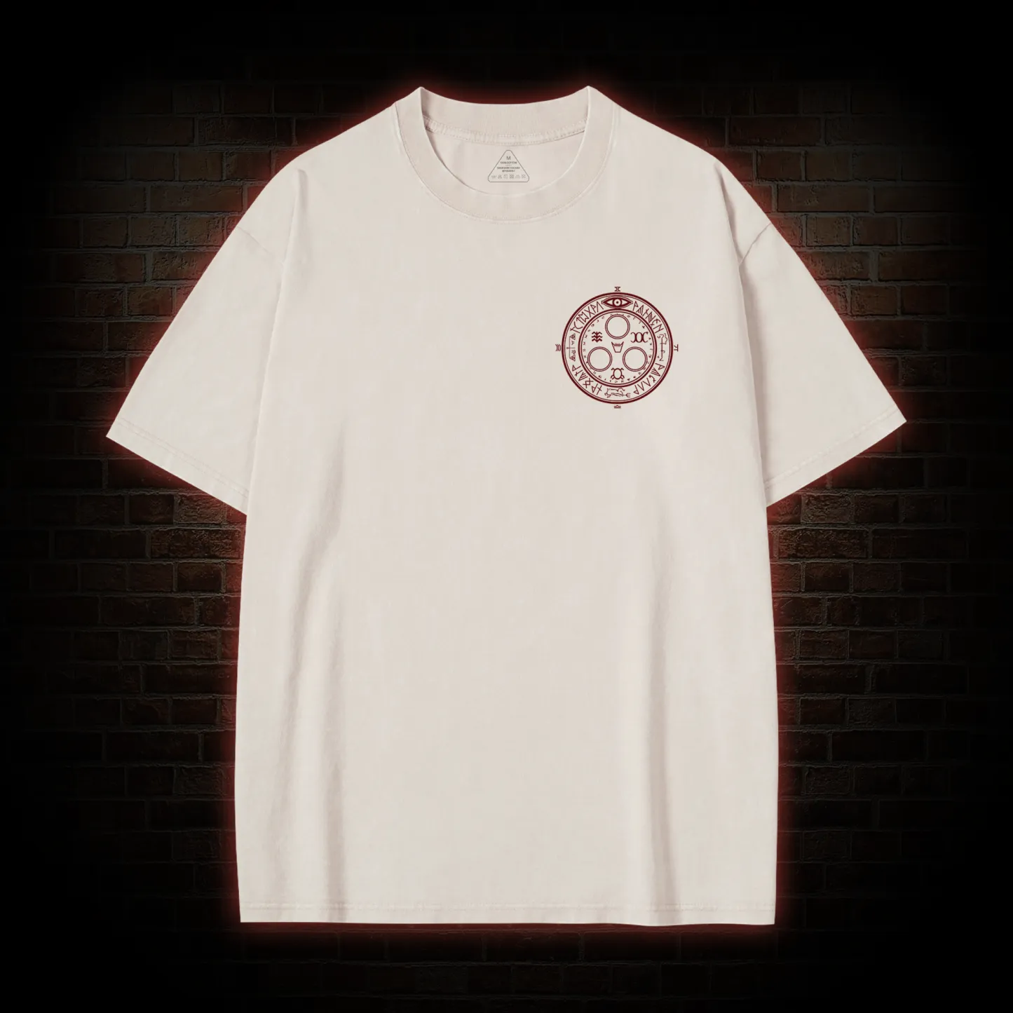 There Was a Hole Back Print Washed T-shirt