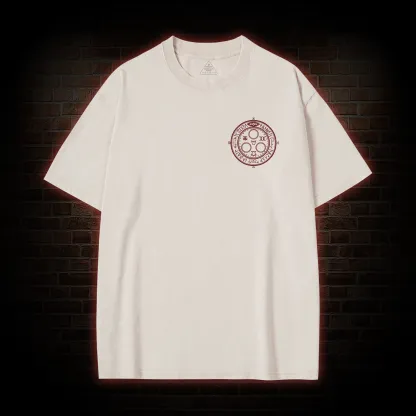 There Was a Hole Back Print Washed T-shirt