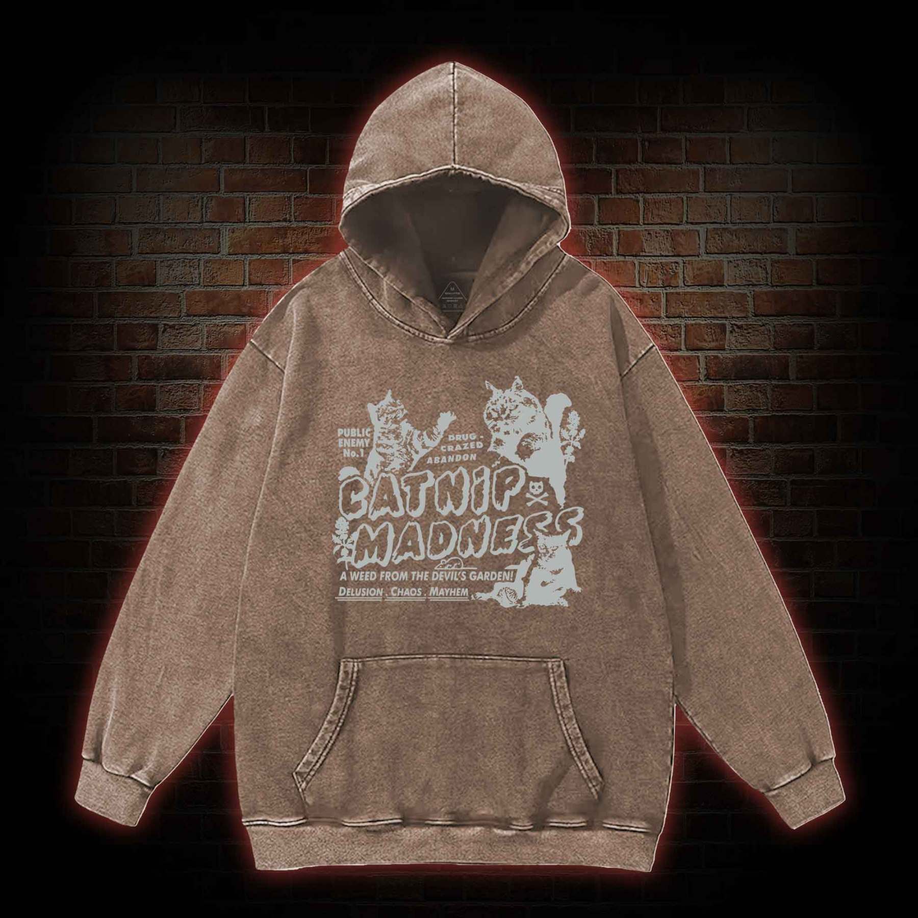 Catnip Madness Washed Hoodie