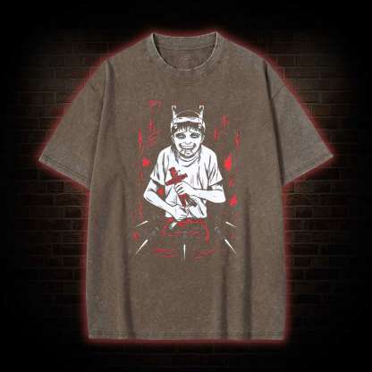 Dark Illustration Washed T-shirt