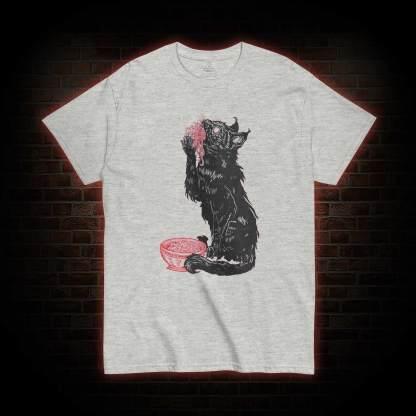 Cat Eating Noodles T-shirt 