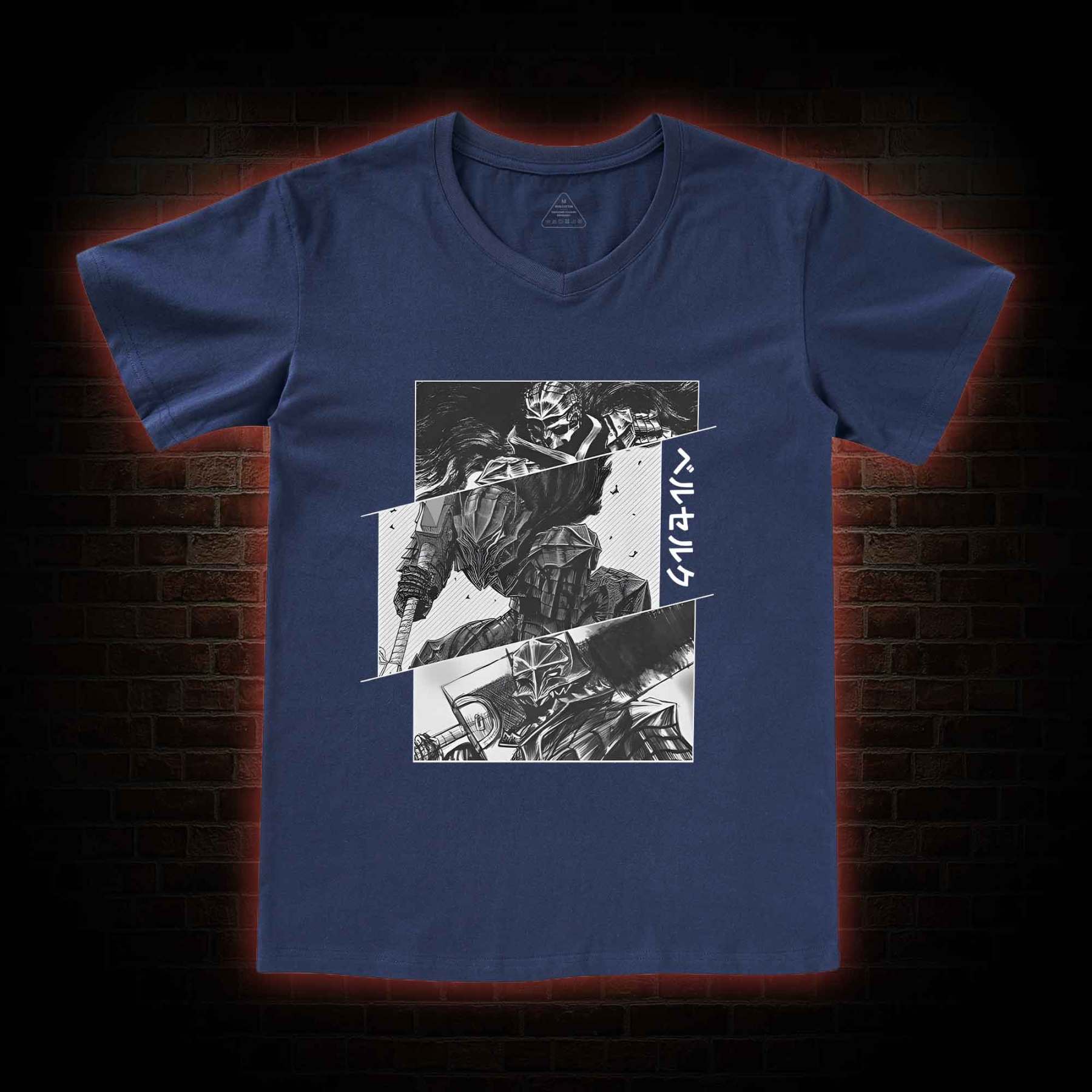 Black Swordsman V-Neck Classic T-Shirt