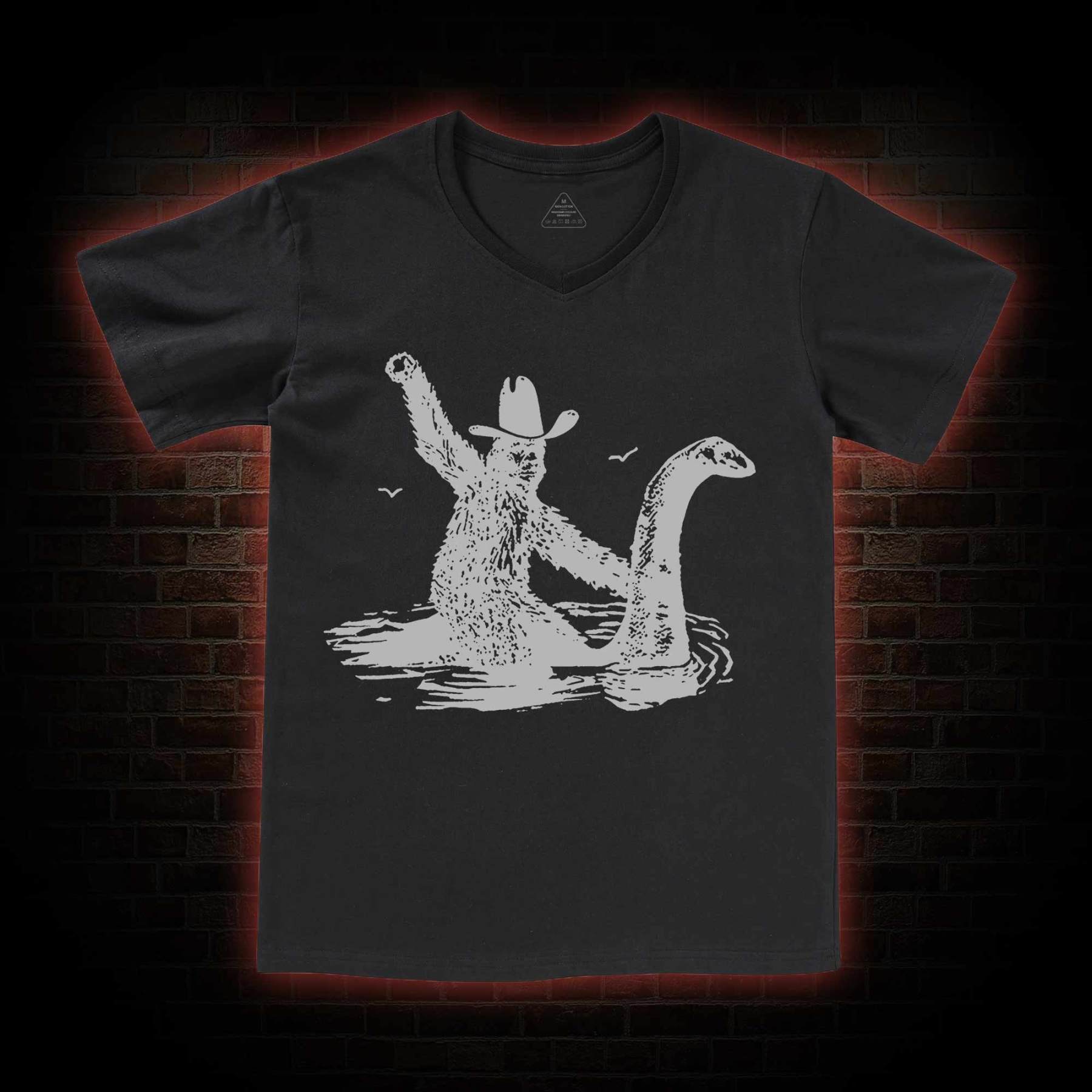 Bigfoot And Loch Ness Monster V-Neck Classic T-Shirt