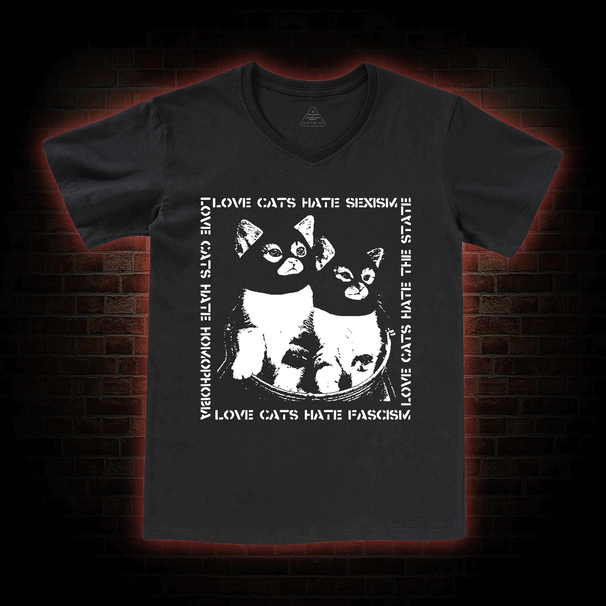 Love Cats V-Neck T-shirt