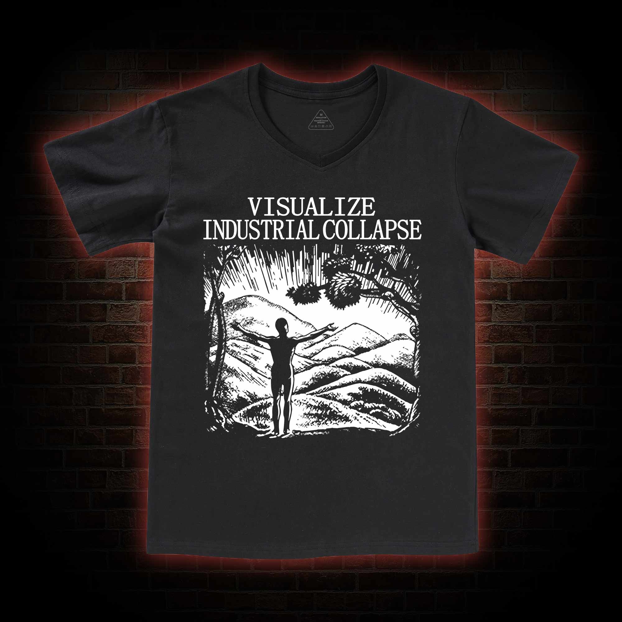 Visualize Industrial Collapse V-Neck Classic T-Shirt