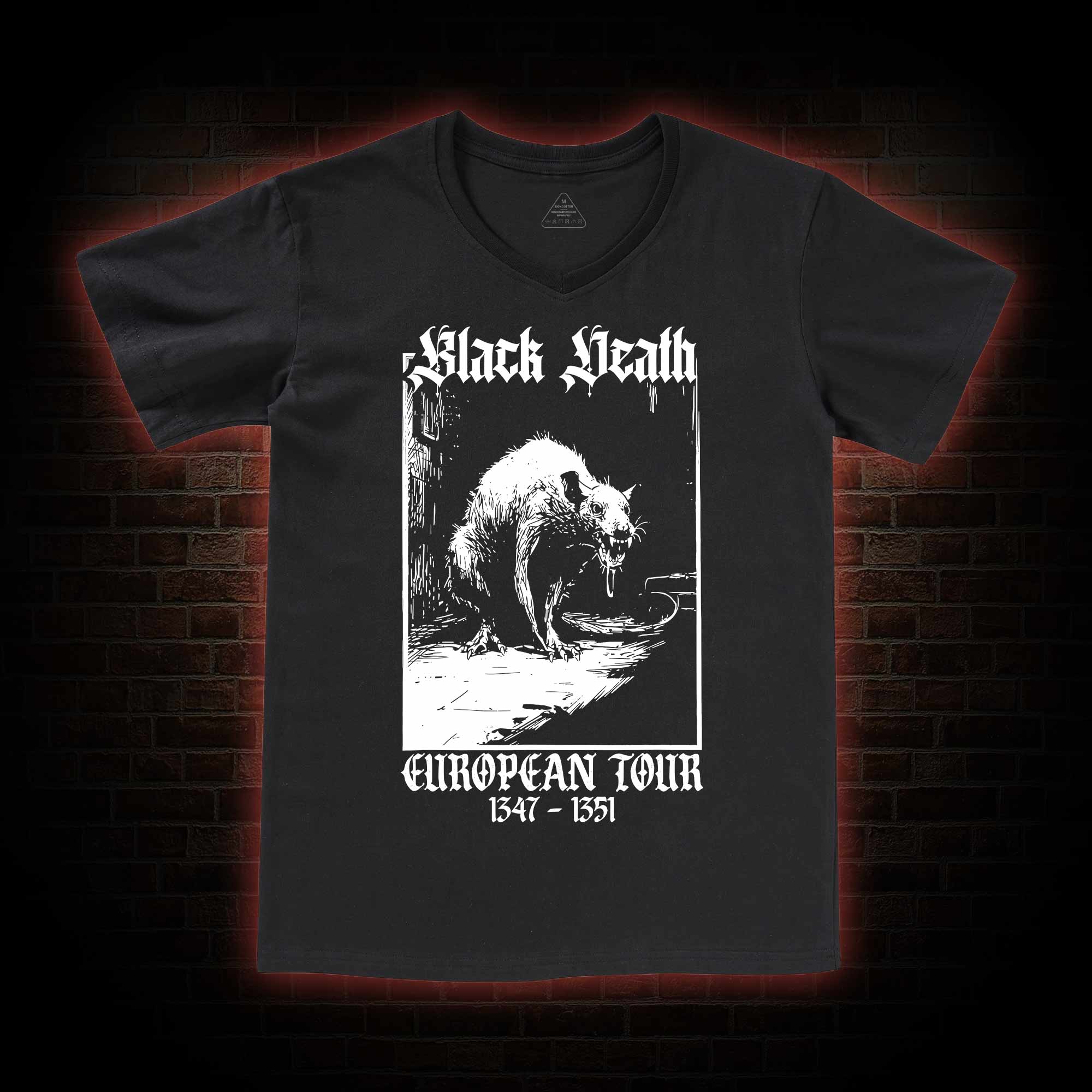 Black Death European Tour  V-Neck Classic T-Shirt