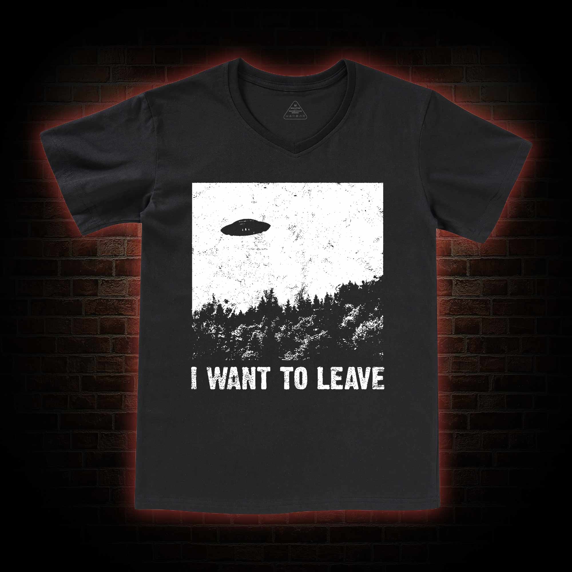 I Want To Leave  V-Neck Classic T-Shirt