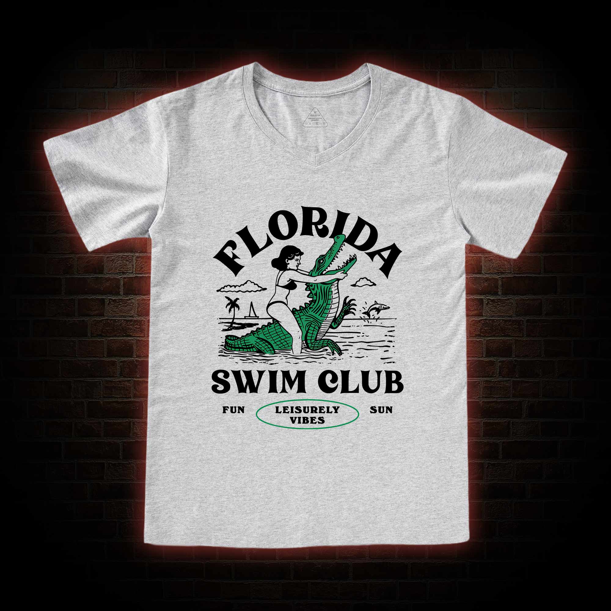 Florida Swim Club V-Neck Classic T-Shirt
