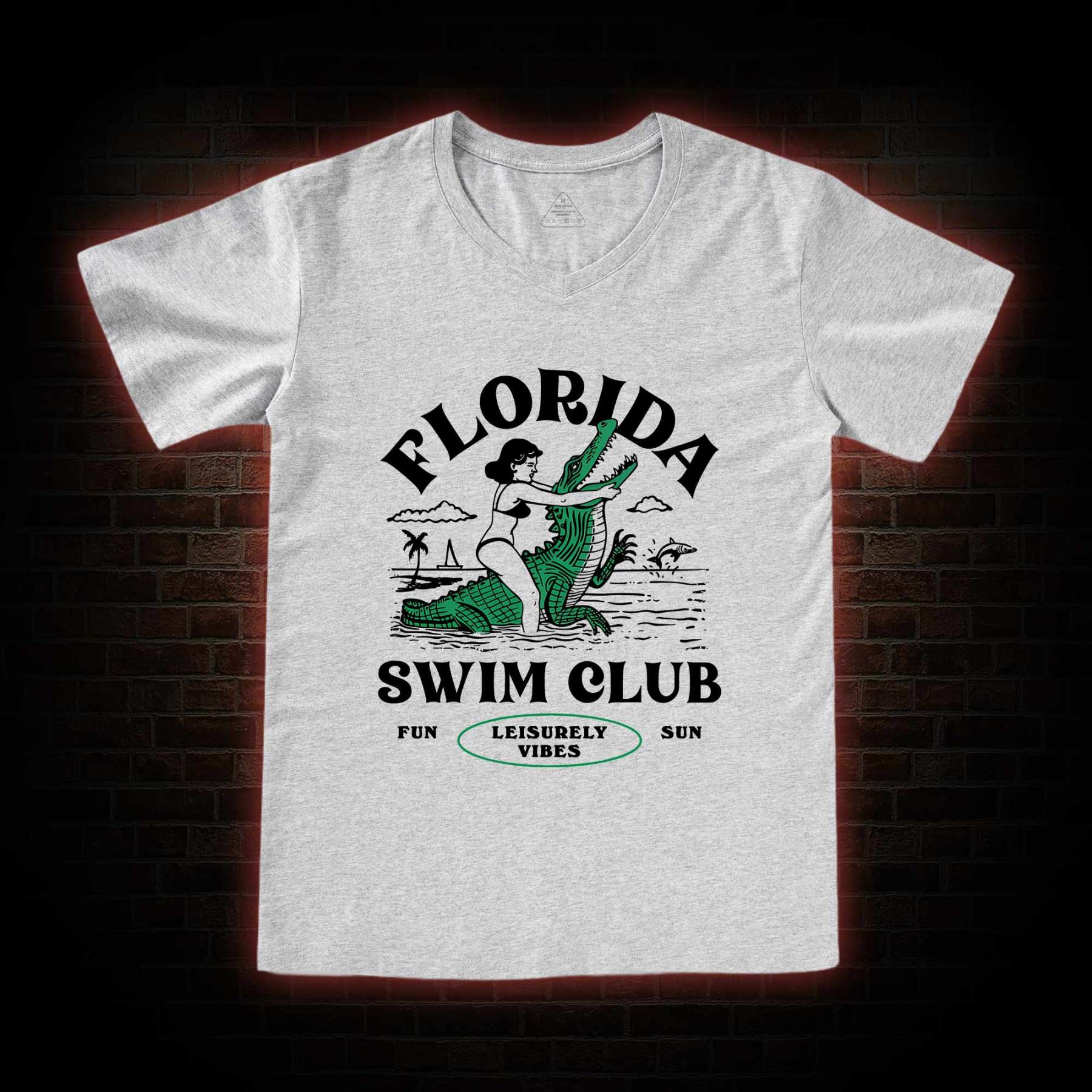 Florida Swim Club V-Neck Classic T-Shirt