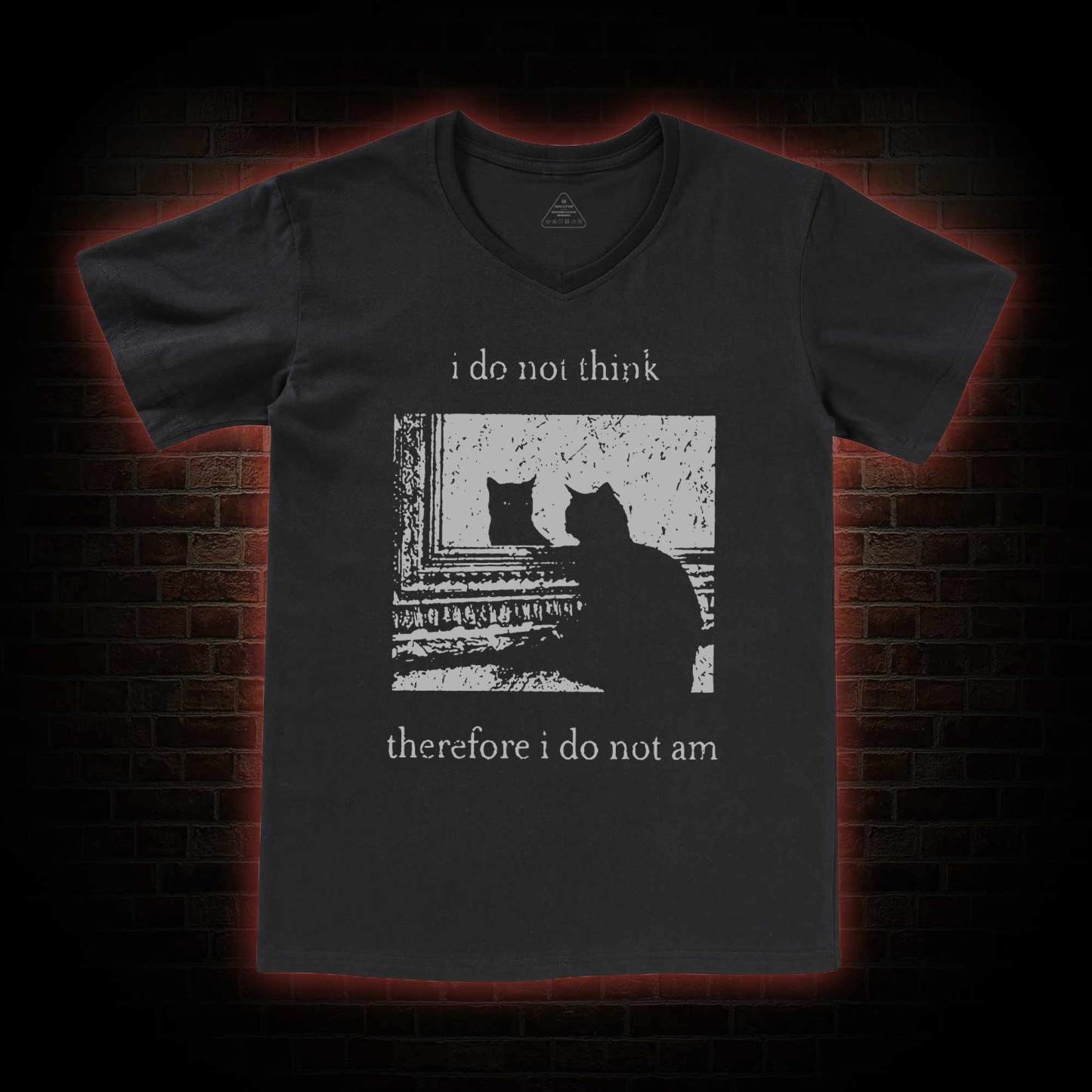  I Do Not Think Therefore I Do Not Am V-Neck Classic T-Shirt