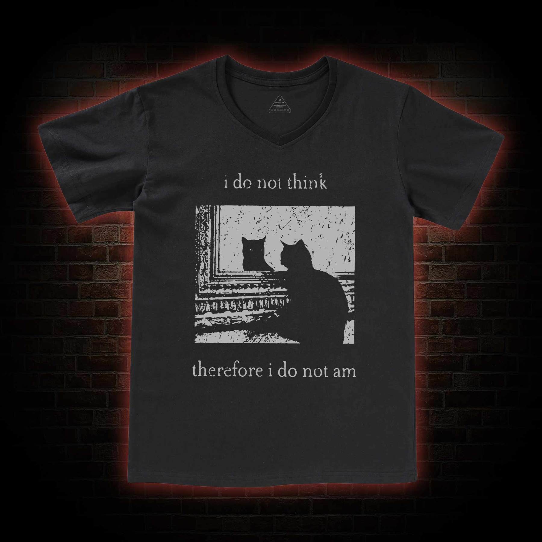  I Do Not Think Therefore I Do Not Am V-Neck Classic T-Shirt