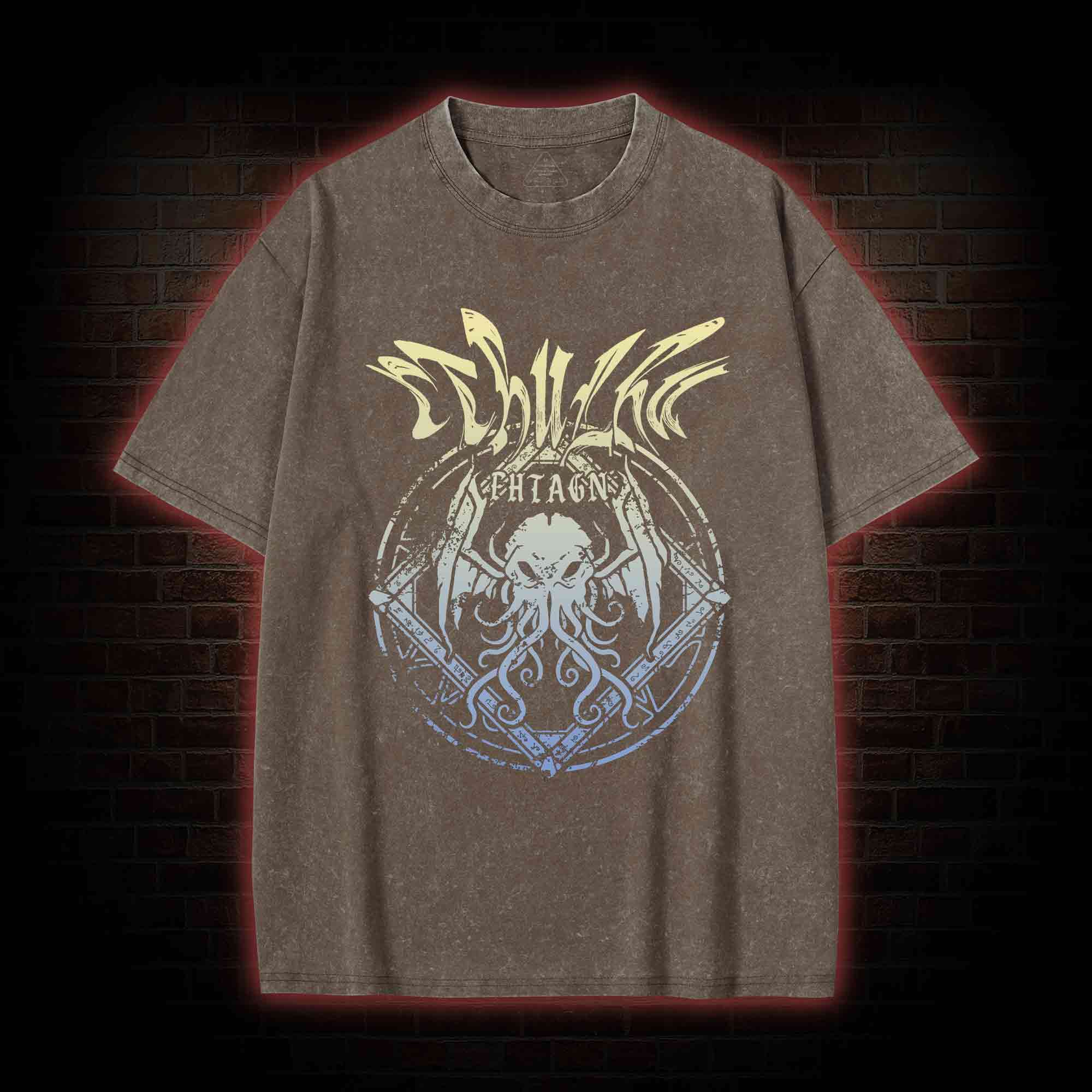 Cthulhu Fhtagn Washed T-shirt