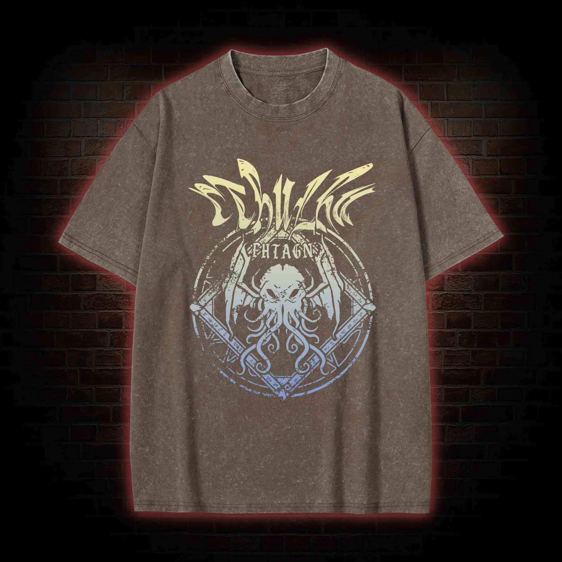Cthulhu Fhtagn Washed T-shirt