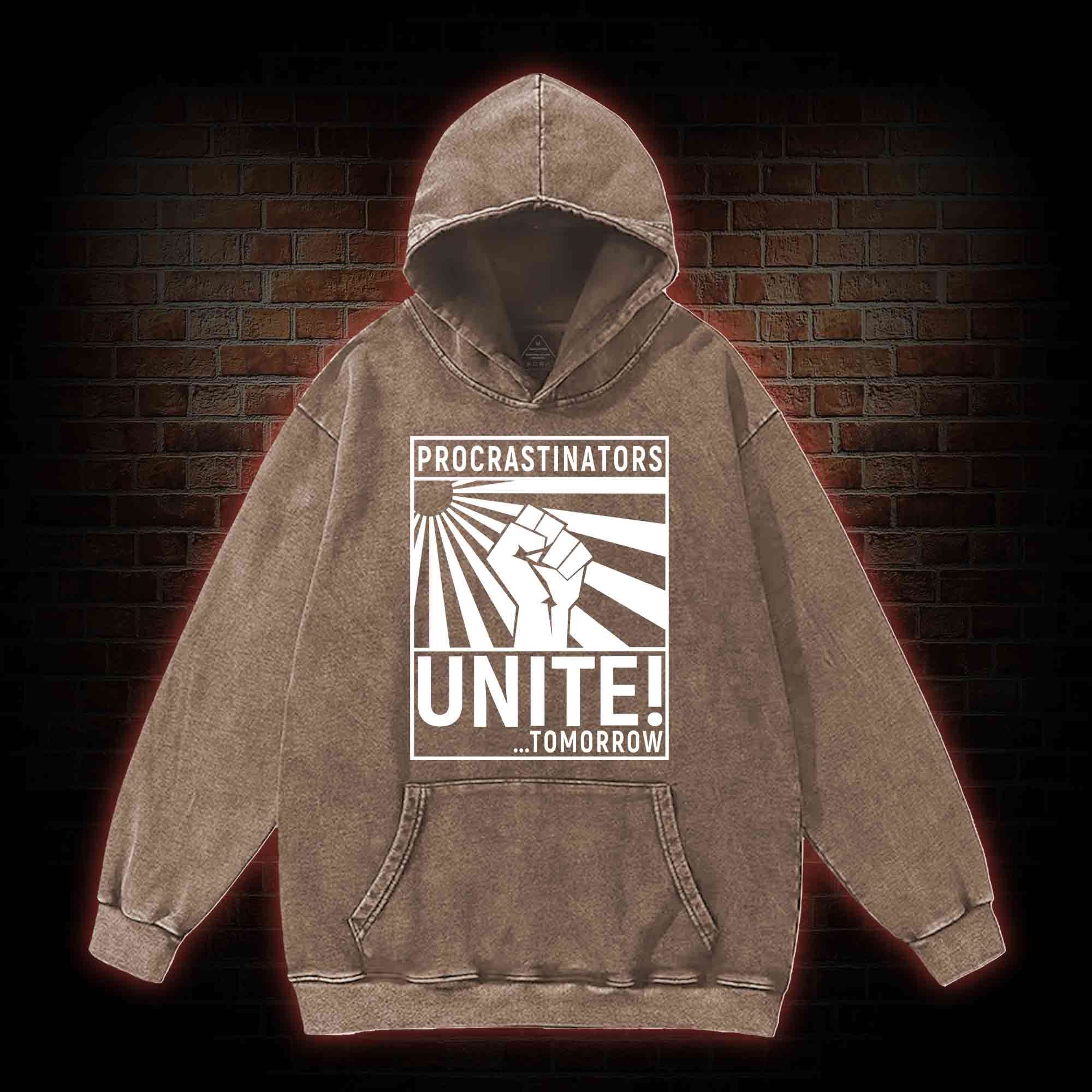 Procrastinators Unite Washed Hoodie