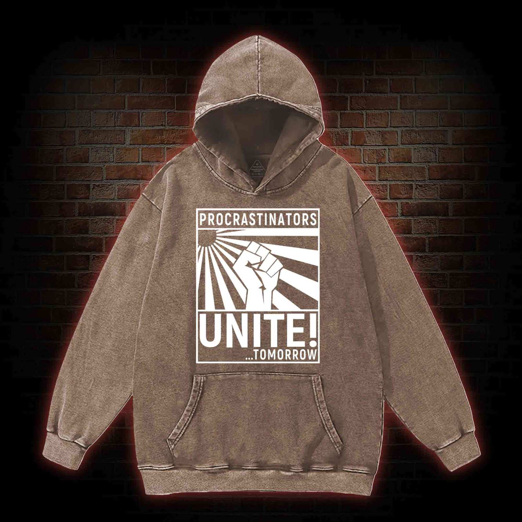Procrastinators Unite Washed Hoodie