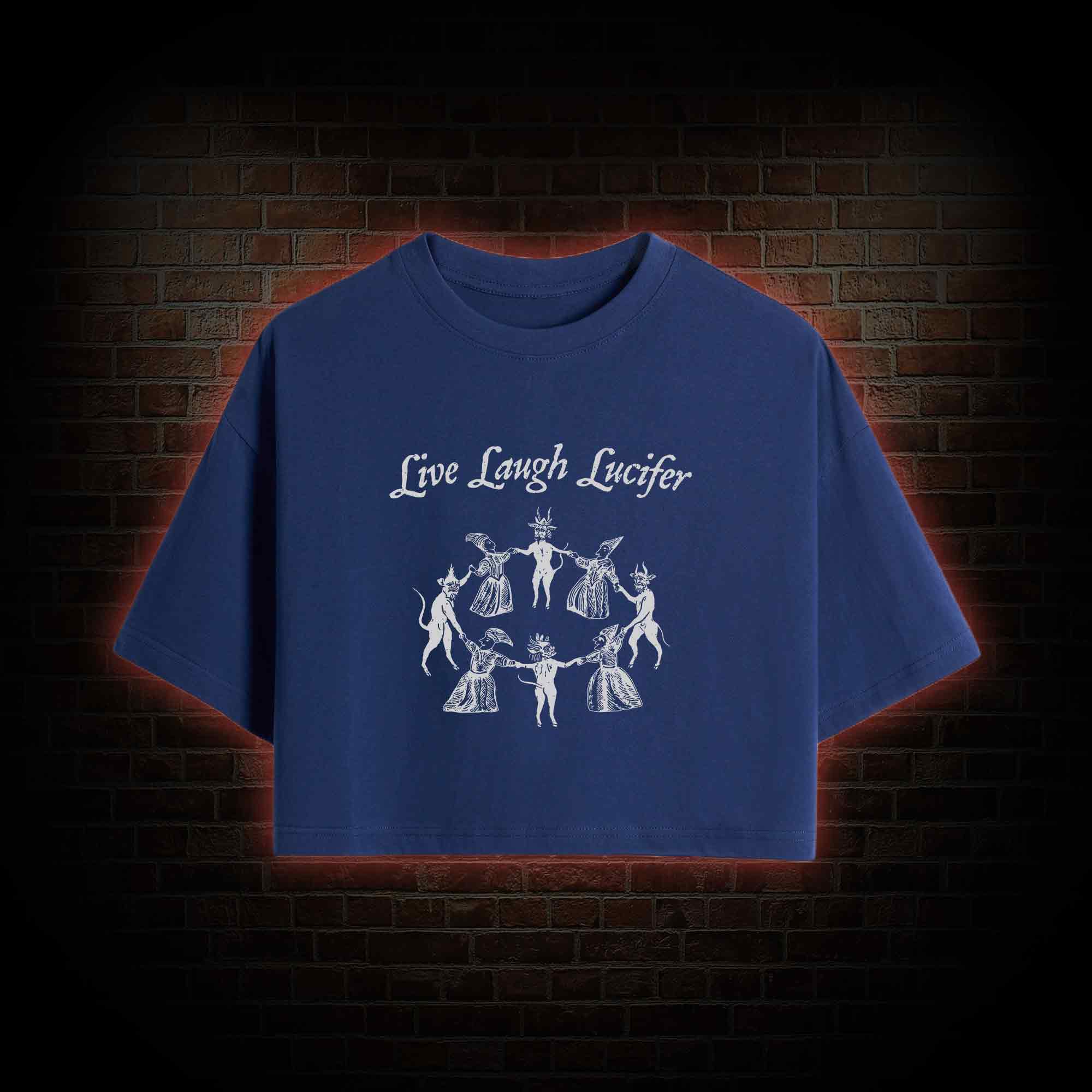 Live Laugh Lucifer Crop Top