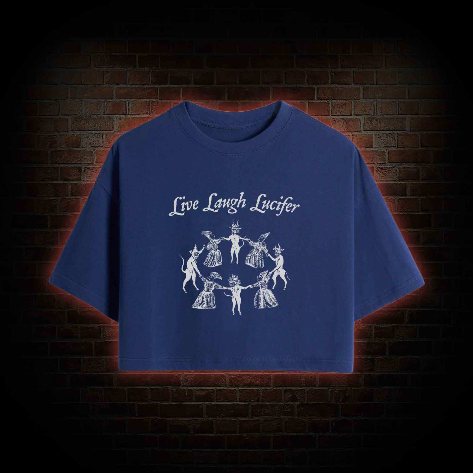 Live Laugh Lucifer Crop Top