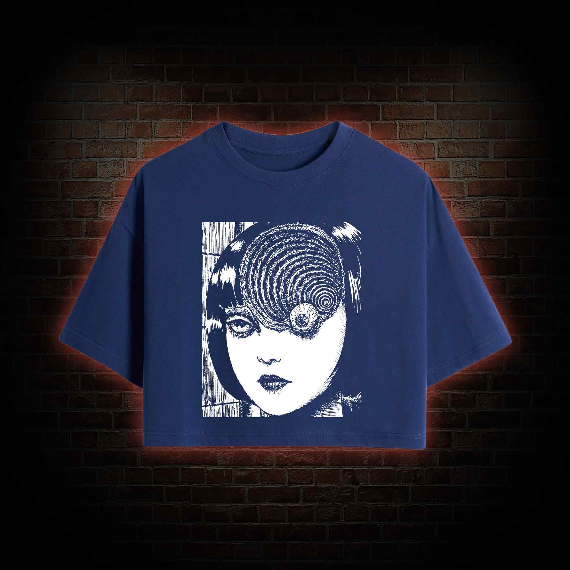 Horror Eyeball Crop Top