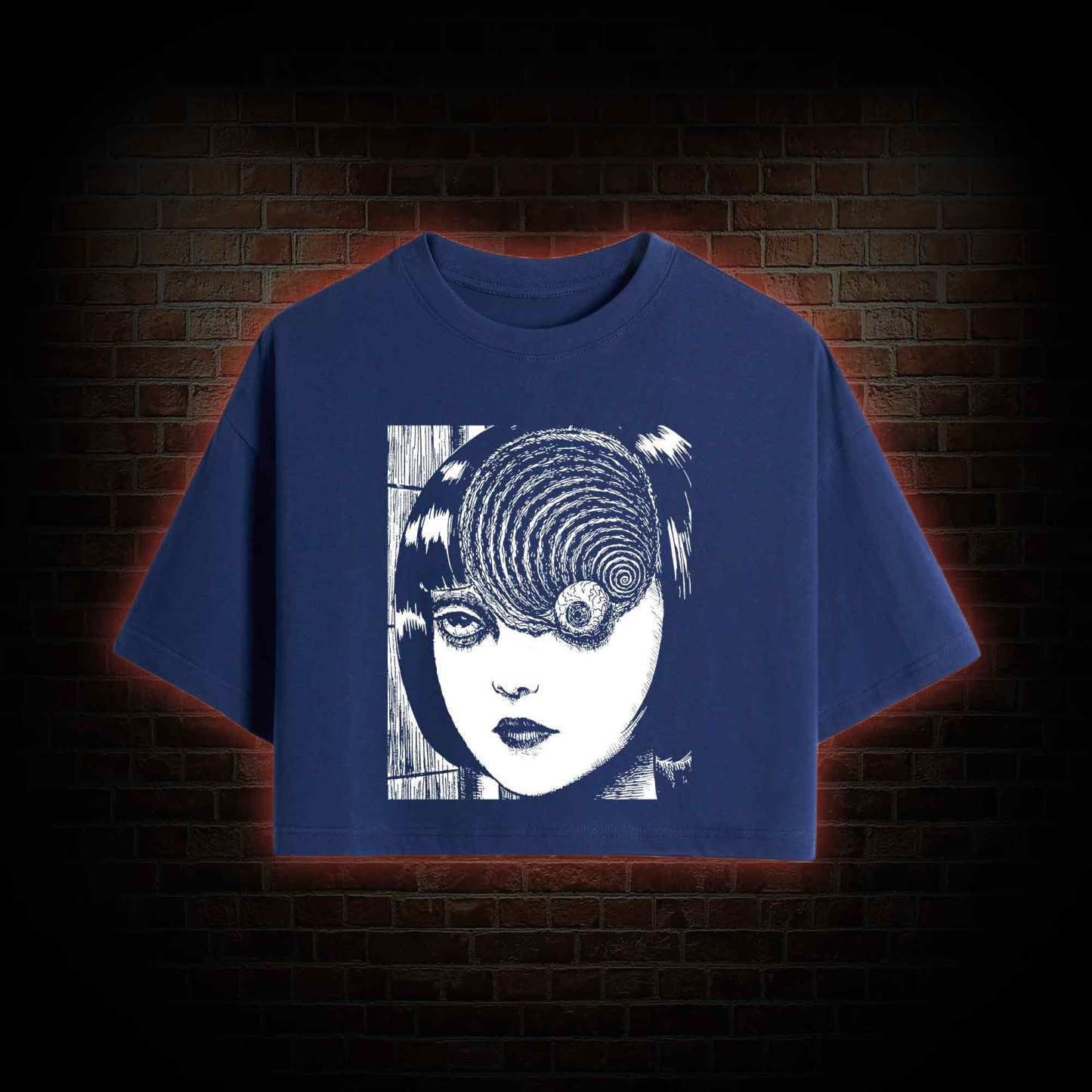 Horror Eyeball Crop Top