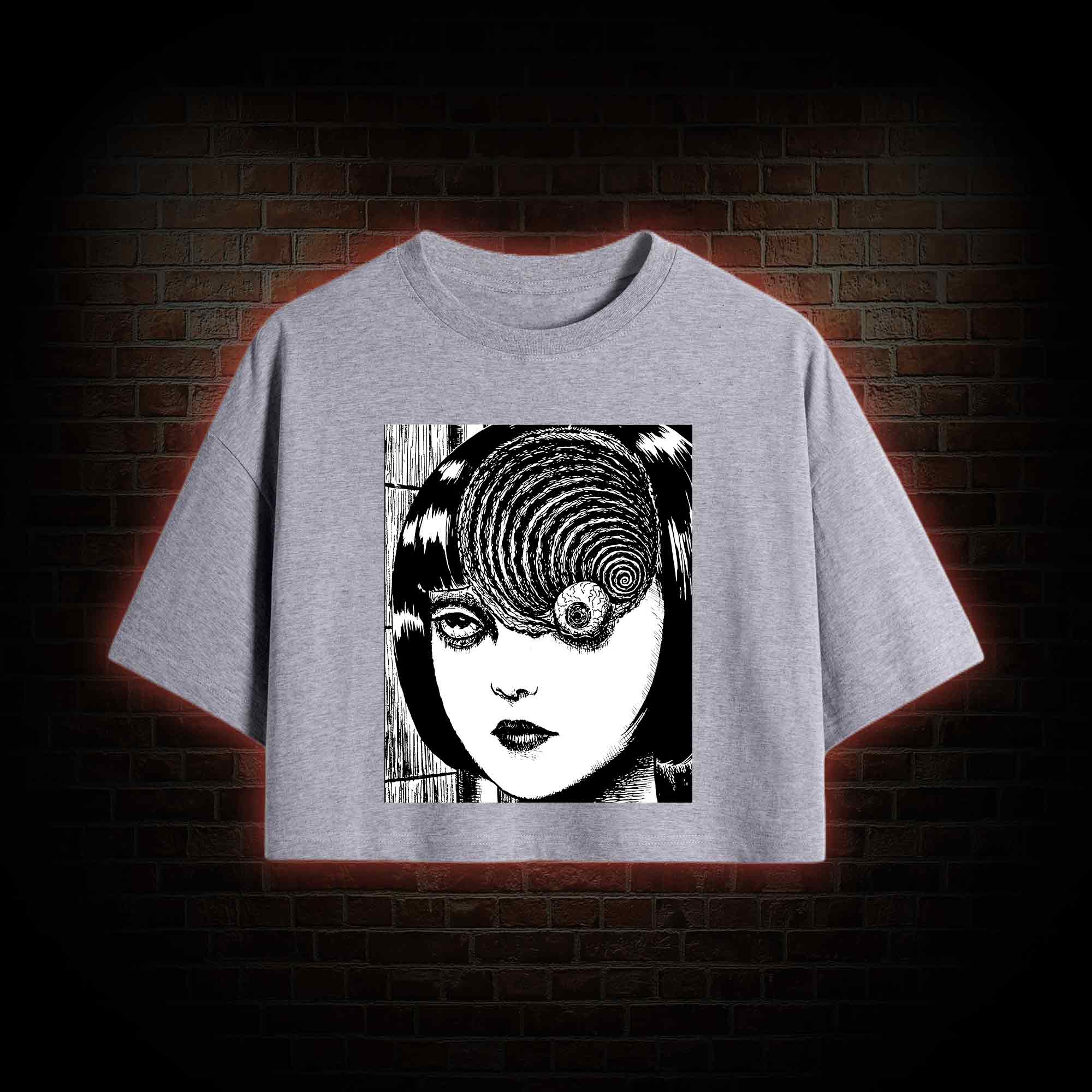 Horror Eyeball Crop Top