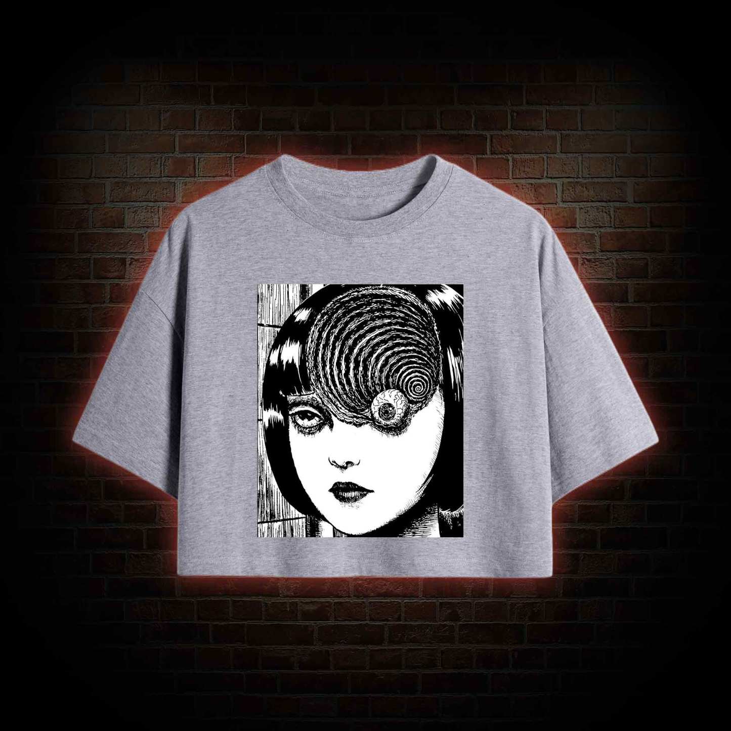 Horror Eyeball Crop Top