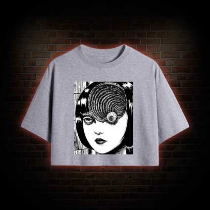 Horror Eyeball Crop Top