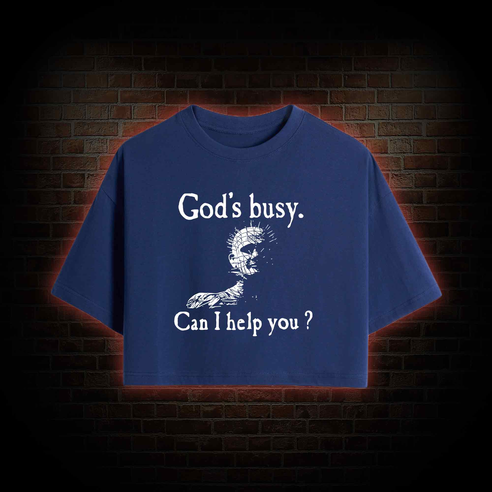 God’s Busy Can I Help You Crop Top